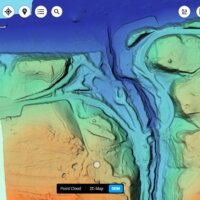 Digital Elevation Model (DEM) representing the actual terrain topography. Image generated in DJI Terra.